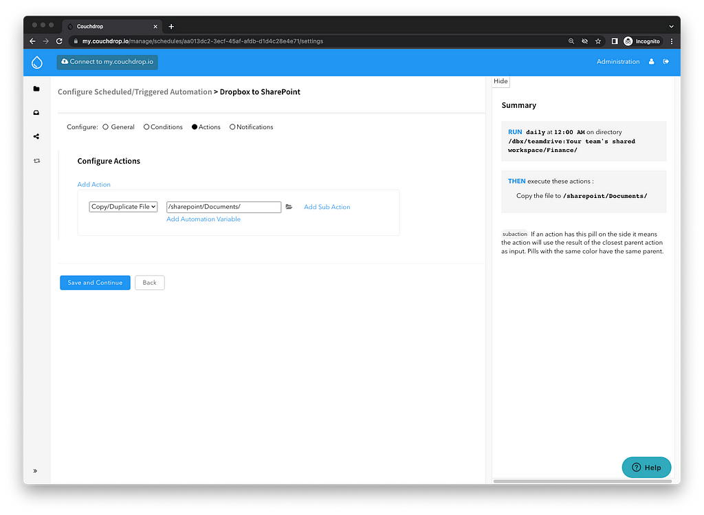 sharepoint managed file transfer automation