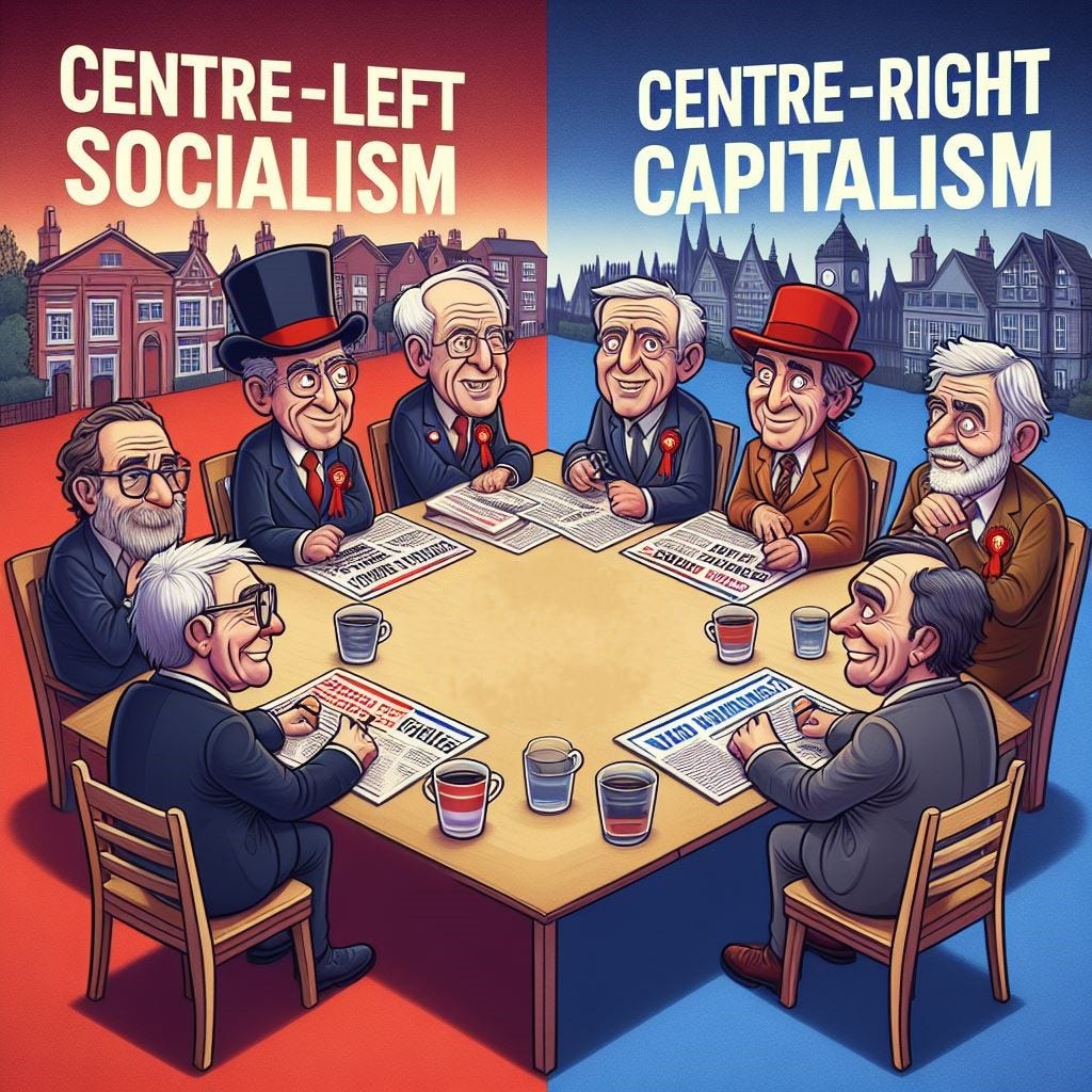 Socialism(left-wing) and Capitalism(right-wing)
