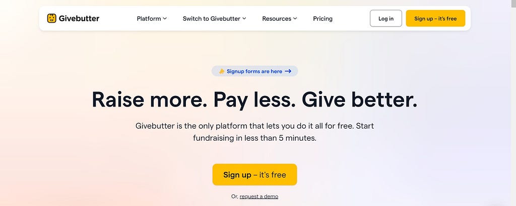 Givebutter is another nonprofit software that is excellent for fundraising