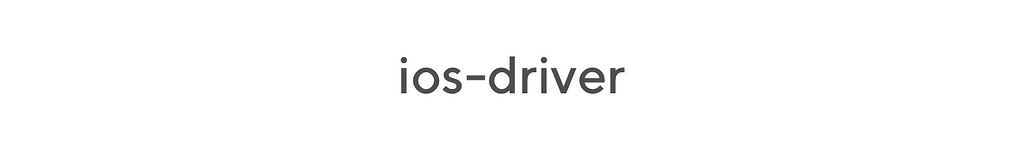 iOS Driver logo, Mobile testing tool
