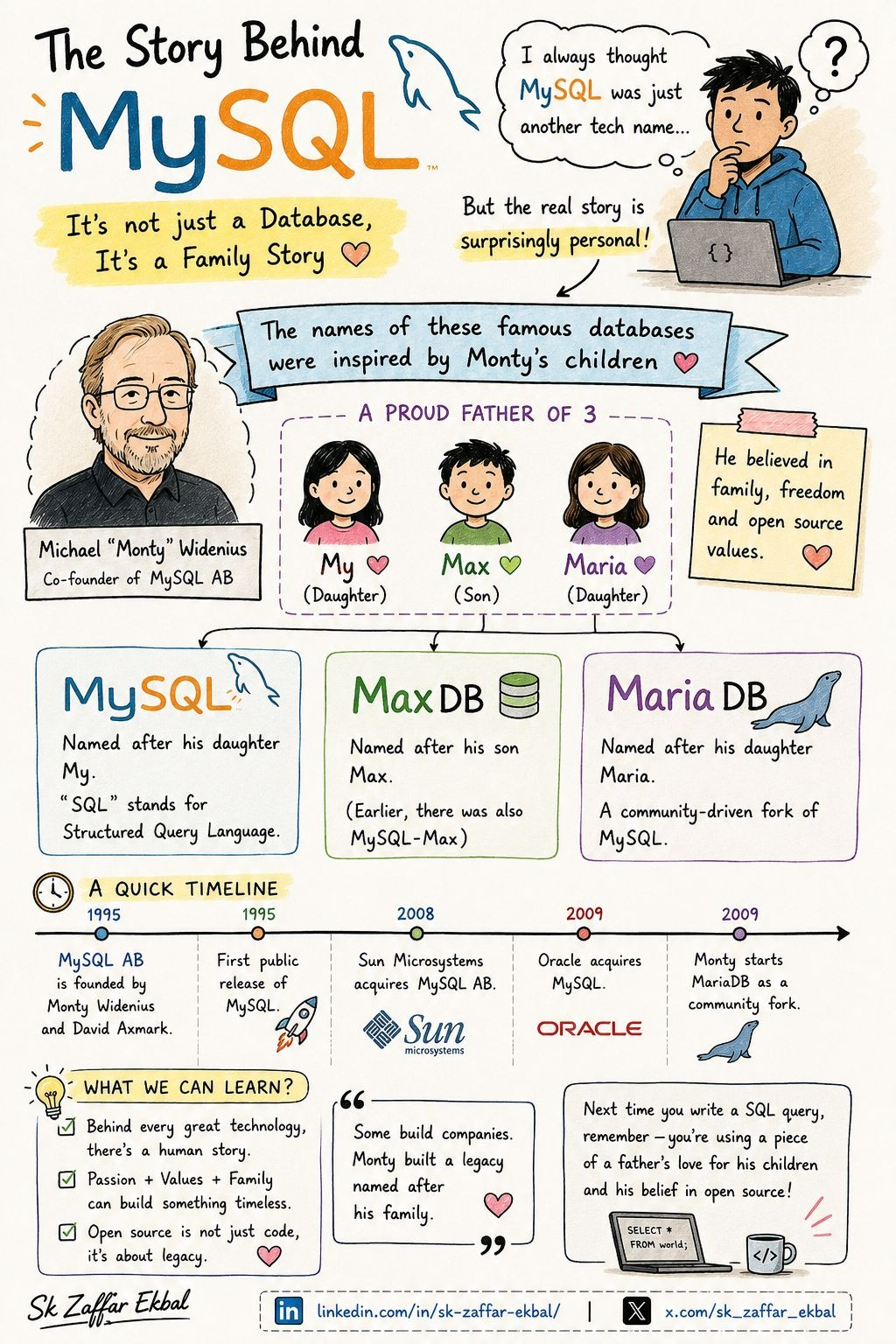 The Story Behind MySQL — More Human Than You Think ❤️