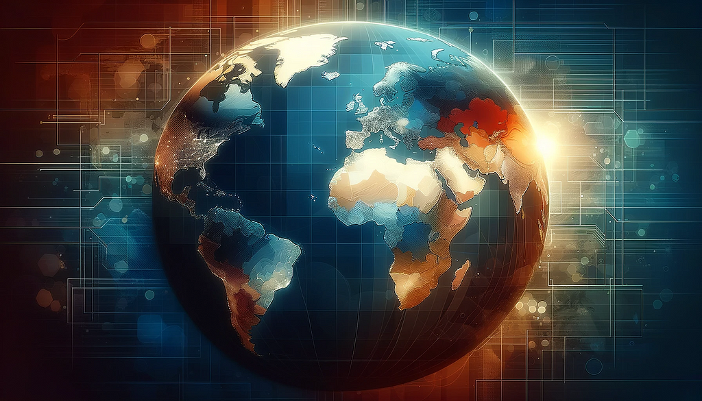 AI generated image showing Earth glob representing Understanding IP Rights and Their Global Variance.