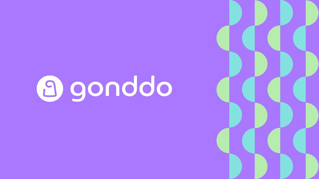 Marca da startup Gonddo, a cor predominante é o roxo