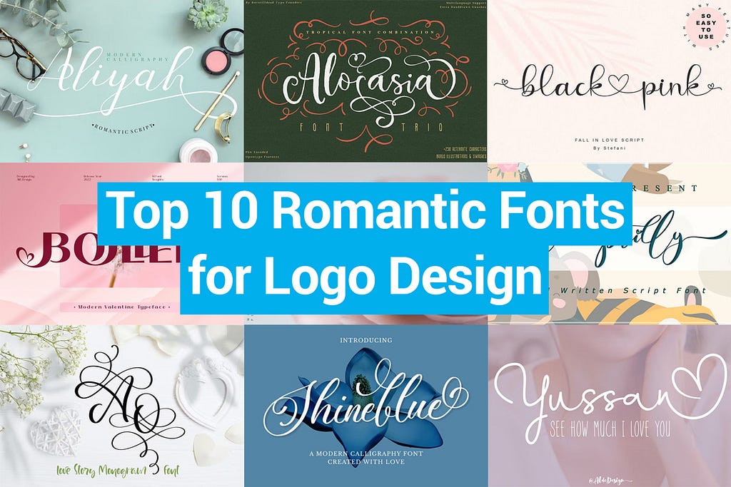 Top 10 Romantic Fonts for Logo Design