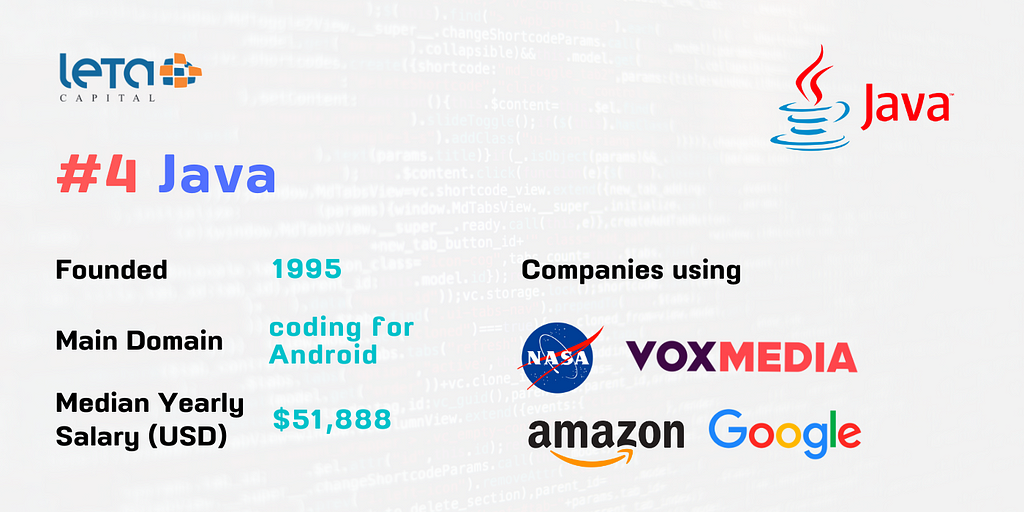 Java — best enterprise programming languages