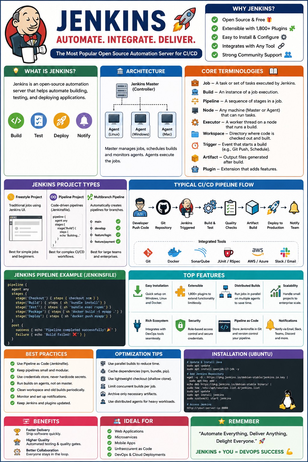 Jenkins Mastery Guide: The Complete Jenkins Handbook for CI/CD, Automation & DevOps Success