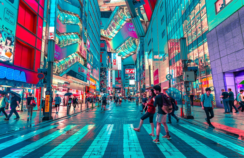 Tokyo streets for tourists