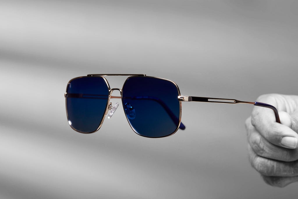 Gold Full Rim Aviator Sunglasses