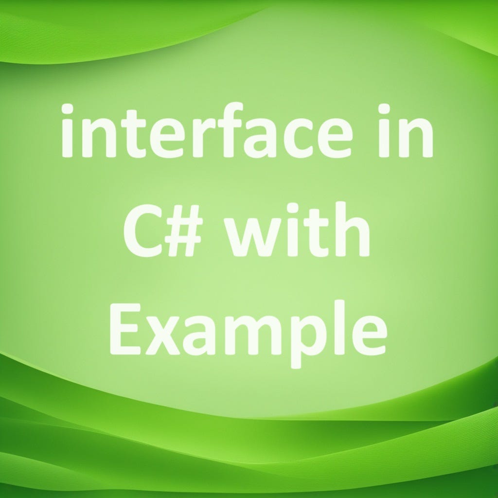 Interface in C# with Example