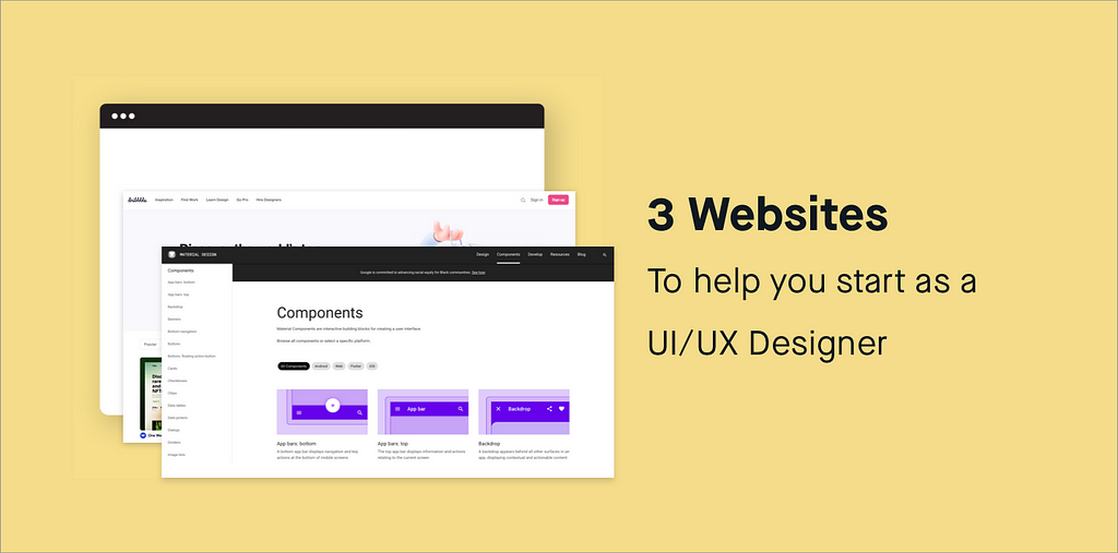 3 websites to help you start as a UI/UX designer