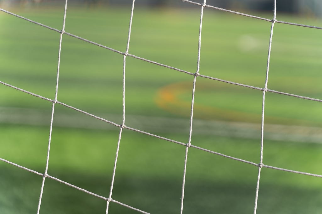 Connection between maths and football, goal net