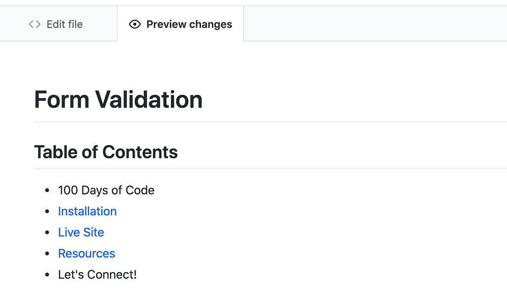 Preview Changes on Github