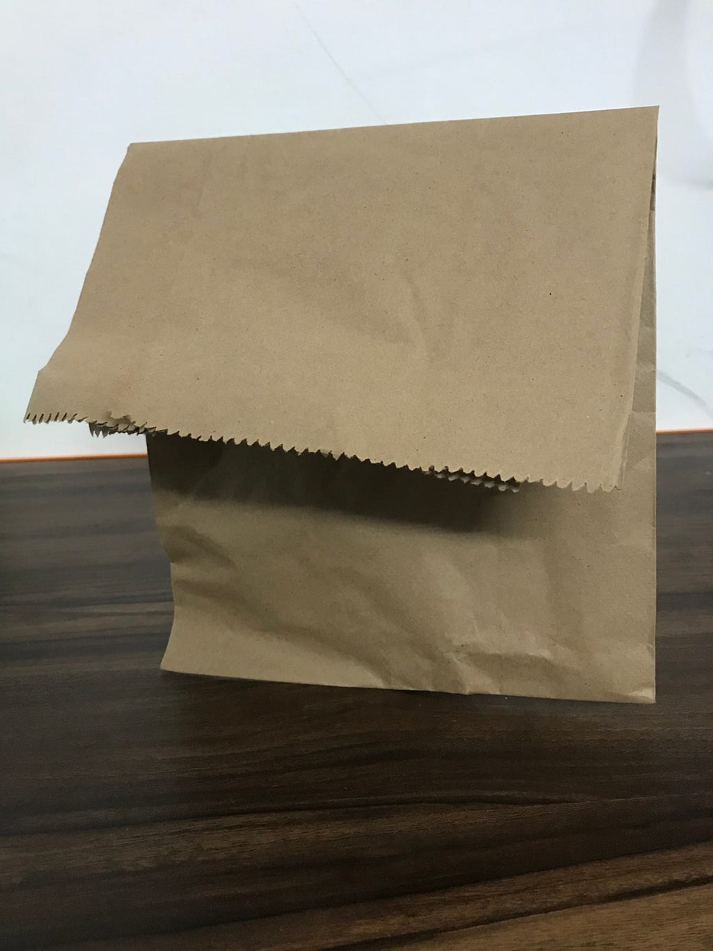 Image of a paper bag without grip.
