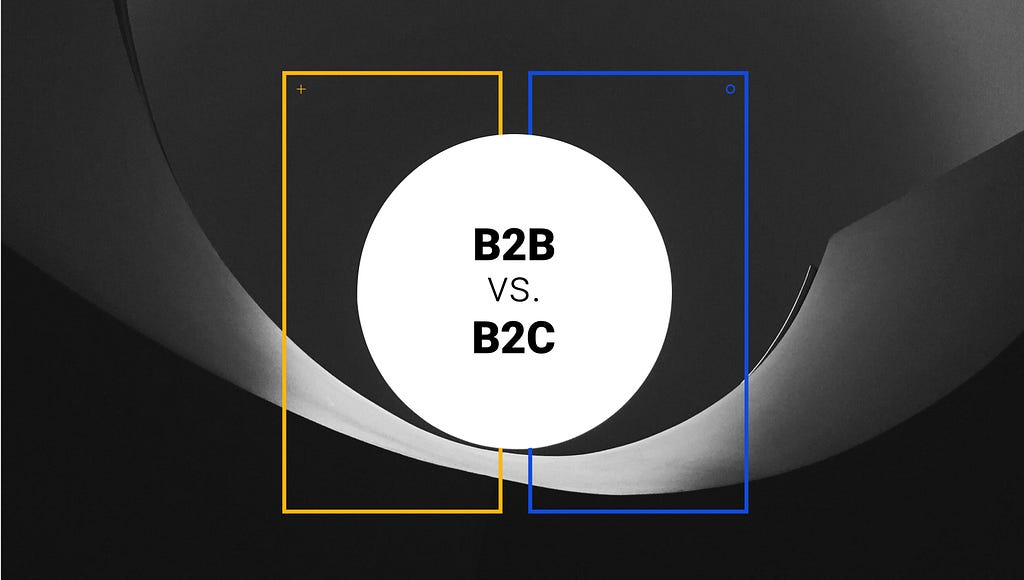 Abstract cover showing B2B against B2C design for e-commerce websites.