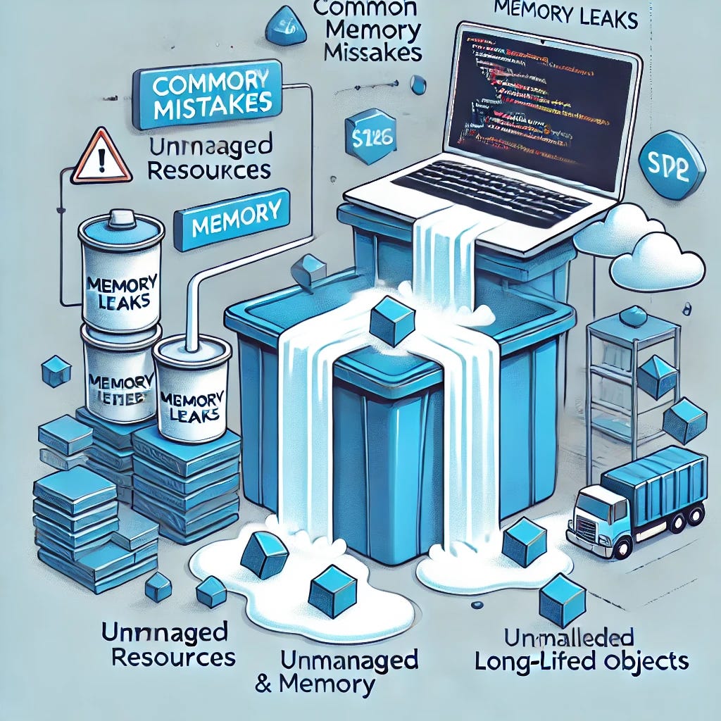 Common Code Mistakes that Cause Memory Leaks and Pressure in .NET
