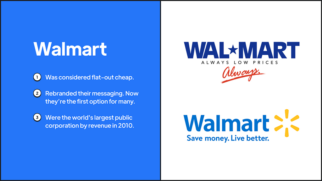 Walmart Rebranding Example