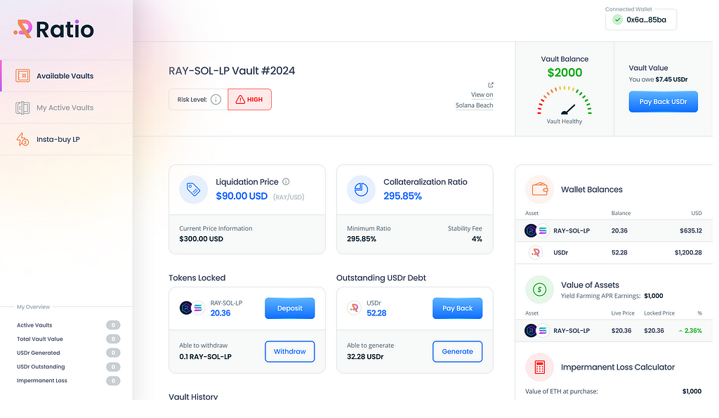 The Ratio Finance UX