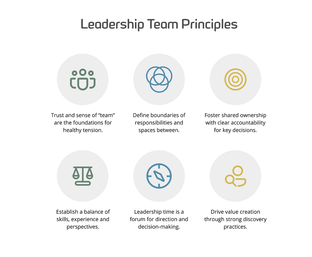 6 principles of healthy cross-functional leadership.