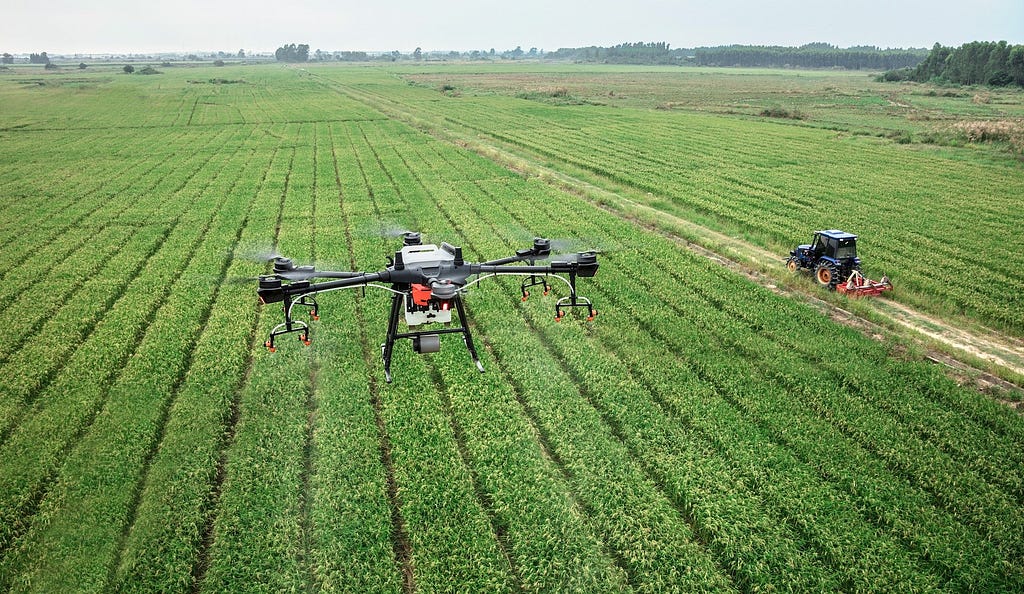 dji agras agricultural spraying drone