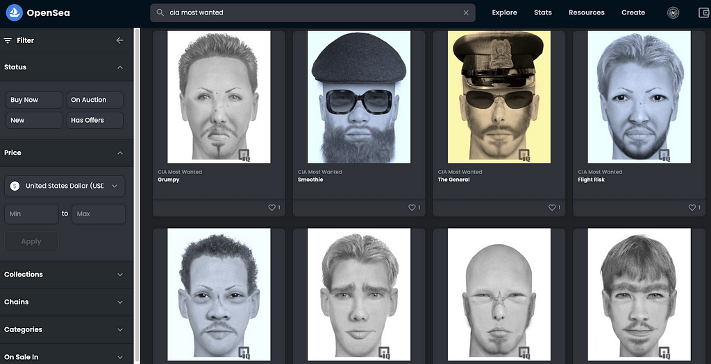 Gallery of CIA Most Wanted