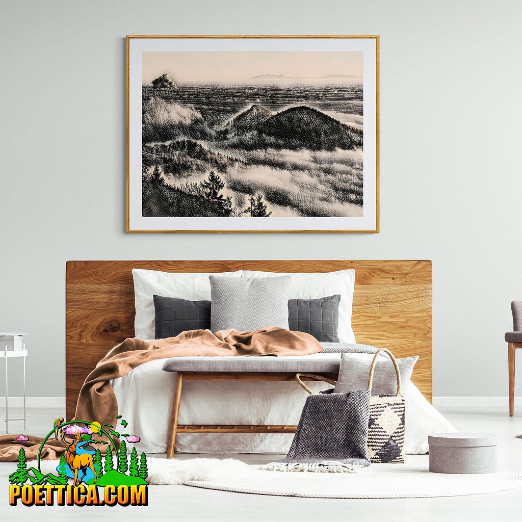 Rustic Mountain Painting For Elevated Home Decors