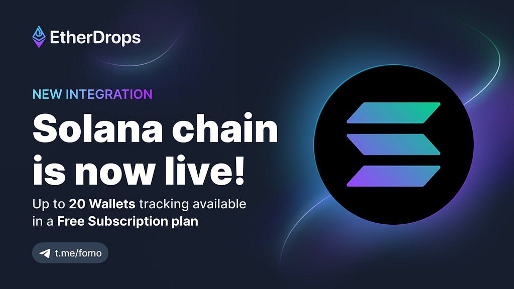 EtherDrops has integrated #Solana network