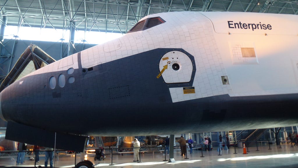 The space shuttle Enterprise.