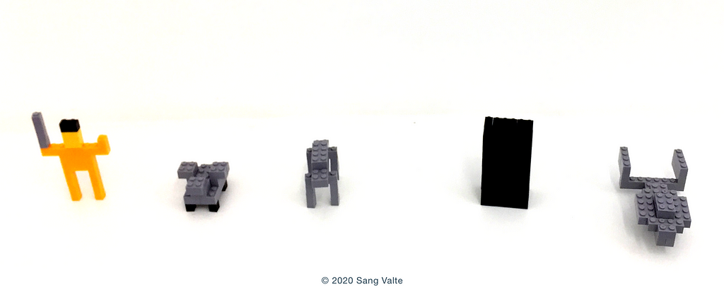 Legos built to represent movies