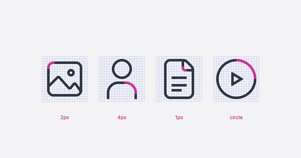 Soul UI icons — rounded corners