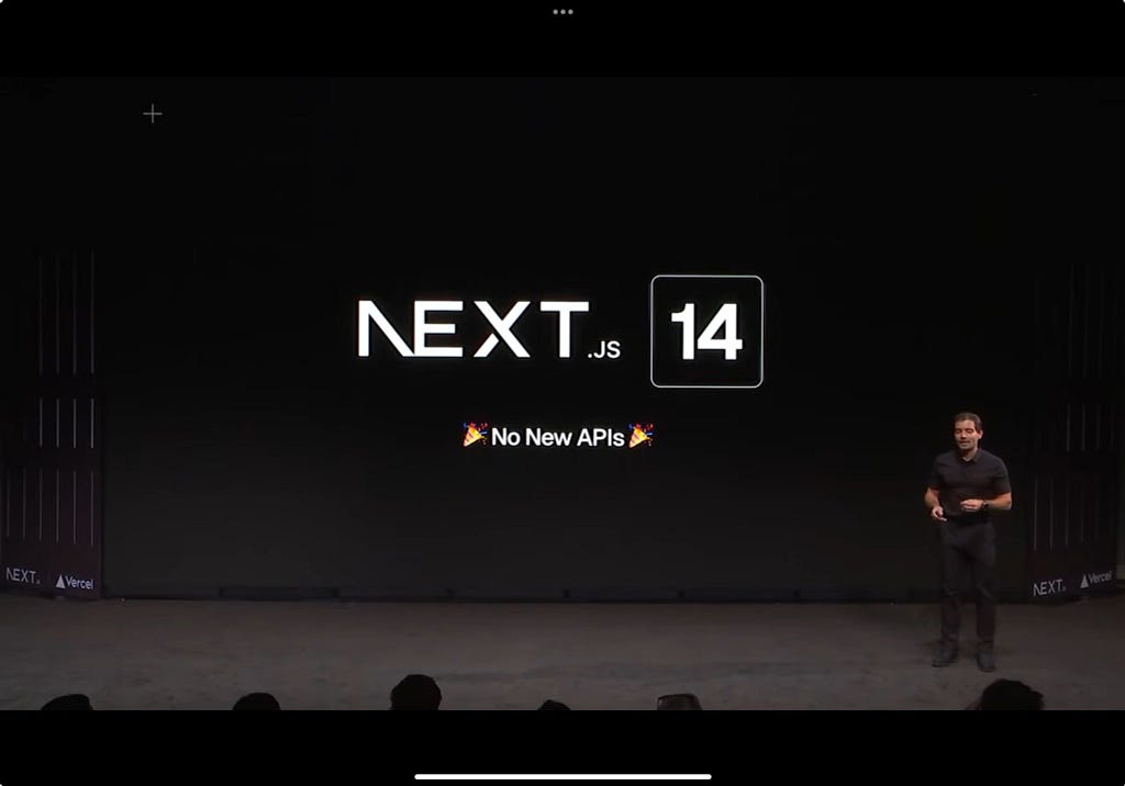 Next.js conference with “No new APIs” announcement