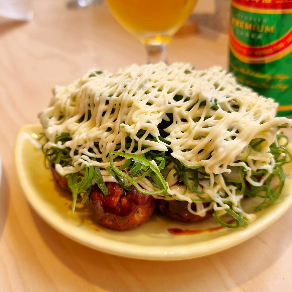 A photo of the Negi Takoyaki.