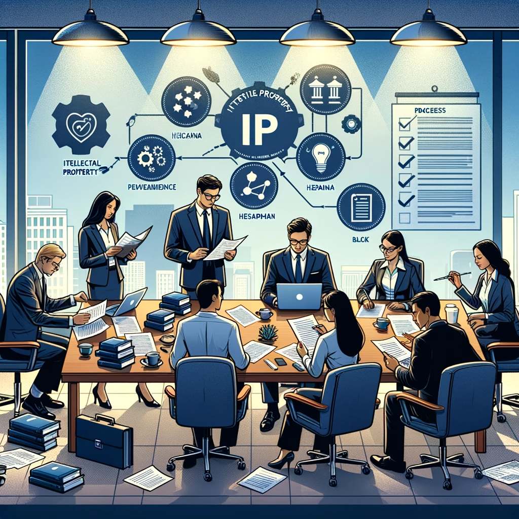 Image for IP Audits: This image will illustrate the concept of an intellectual property audit, highlighting key elements such as compliance, review, and inspection.