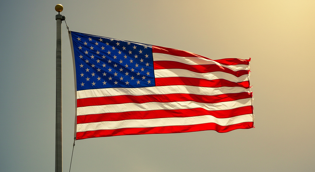 The flag of the United States of America: one of the world’s big cryptocurrency nation.