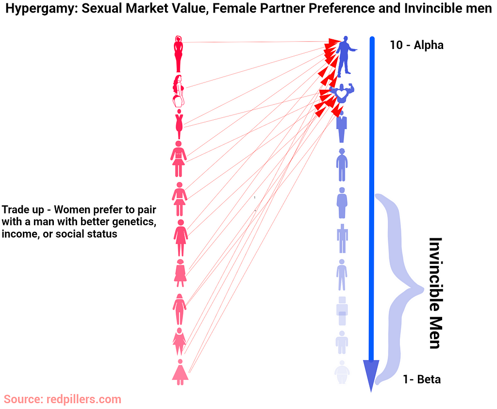 Hypergamy: Sexual Market Value, Female Partner preference and The Invincible Men — Source: redpillers.com