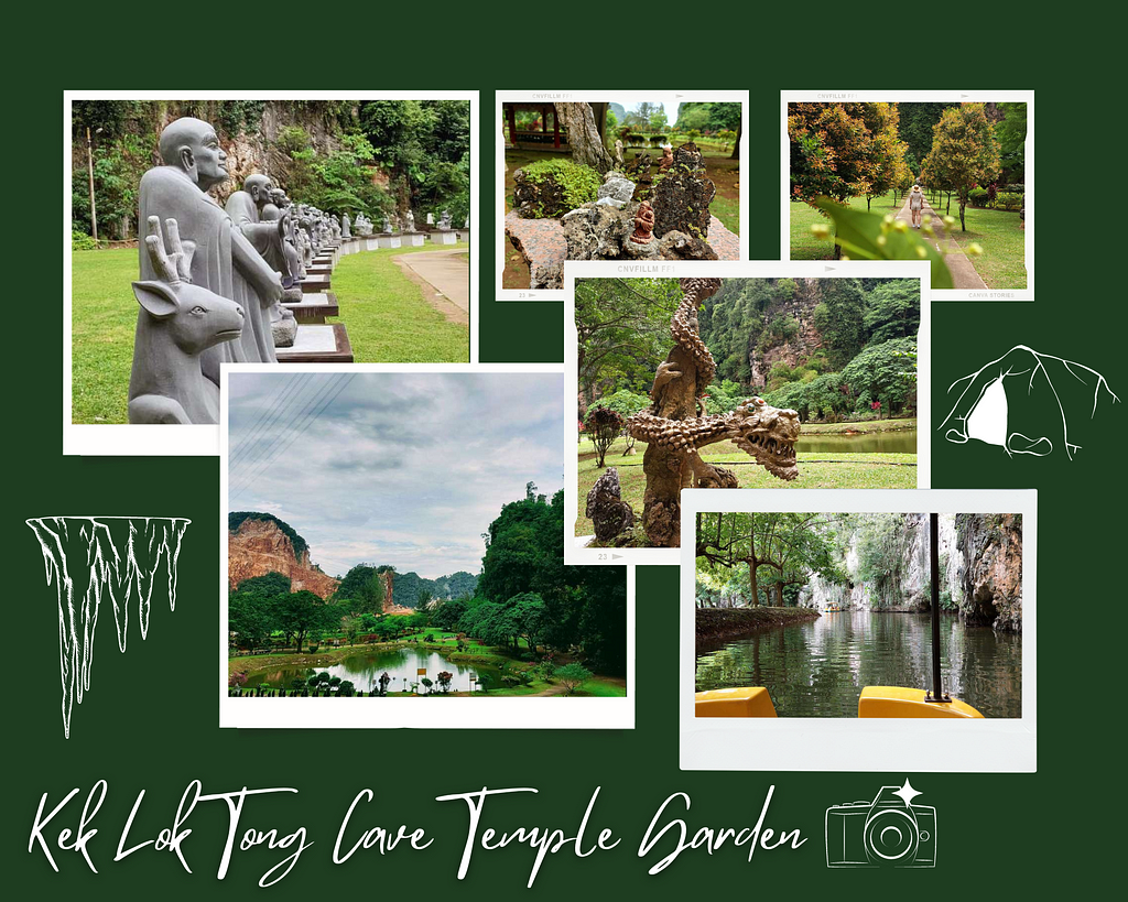 Photos of the garden beyond Kek Lok Tong Cave Temple.