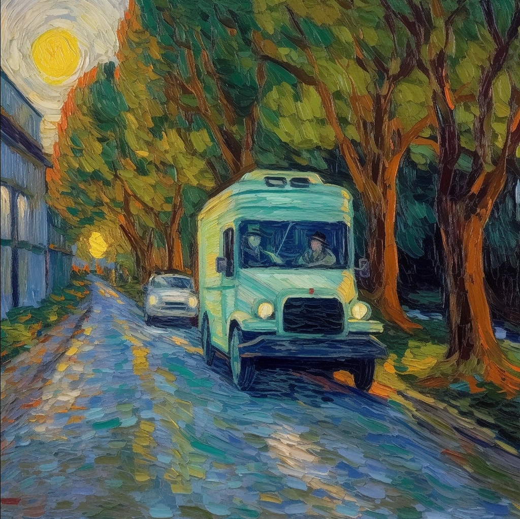 created by Midjourney — “an ambulance at a hospital with a doctor in the style of monet”