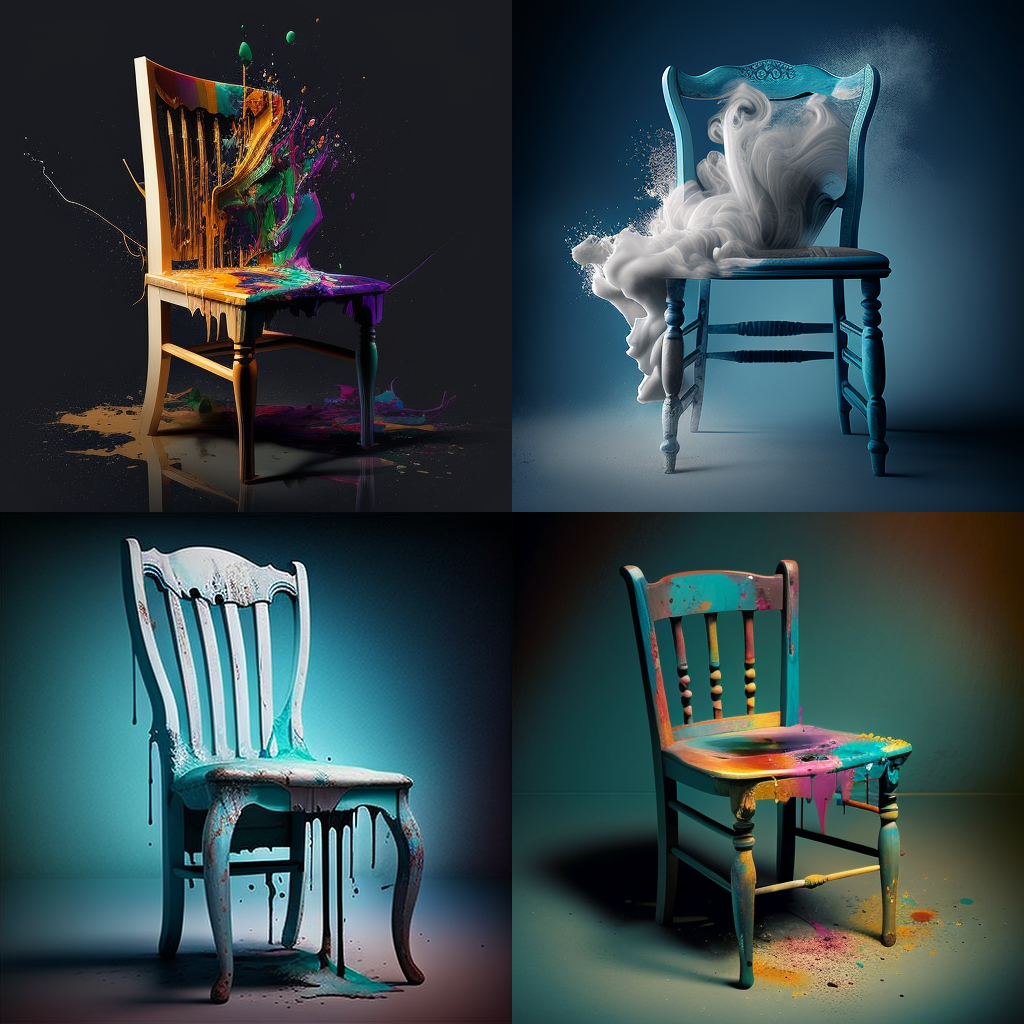 chairs, emulsion