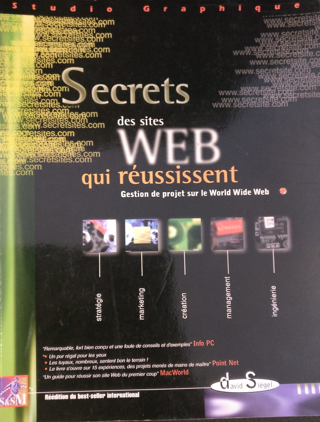 Photo du livre de David Siegel : “Secret des sites web qui réussissent”