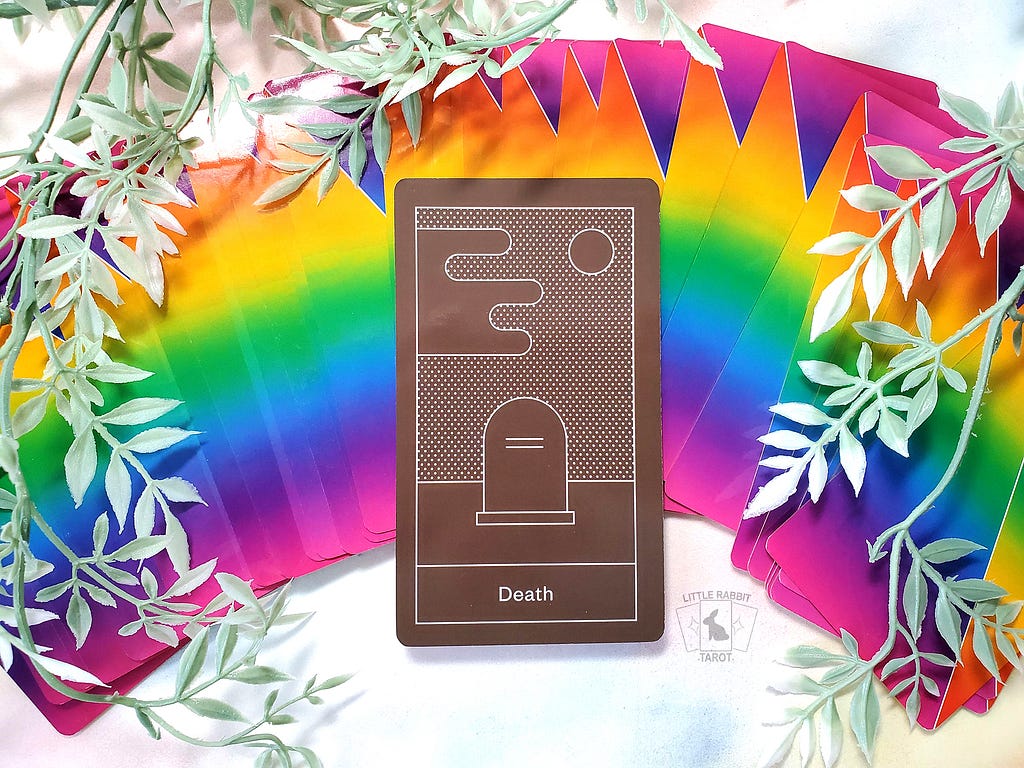 A photo of the ‘Death’ card from the Prism Oracle deck.