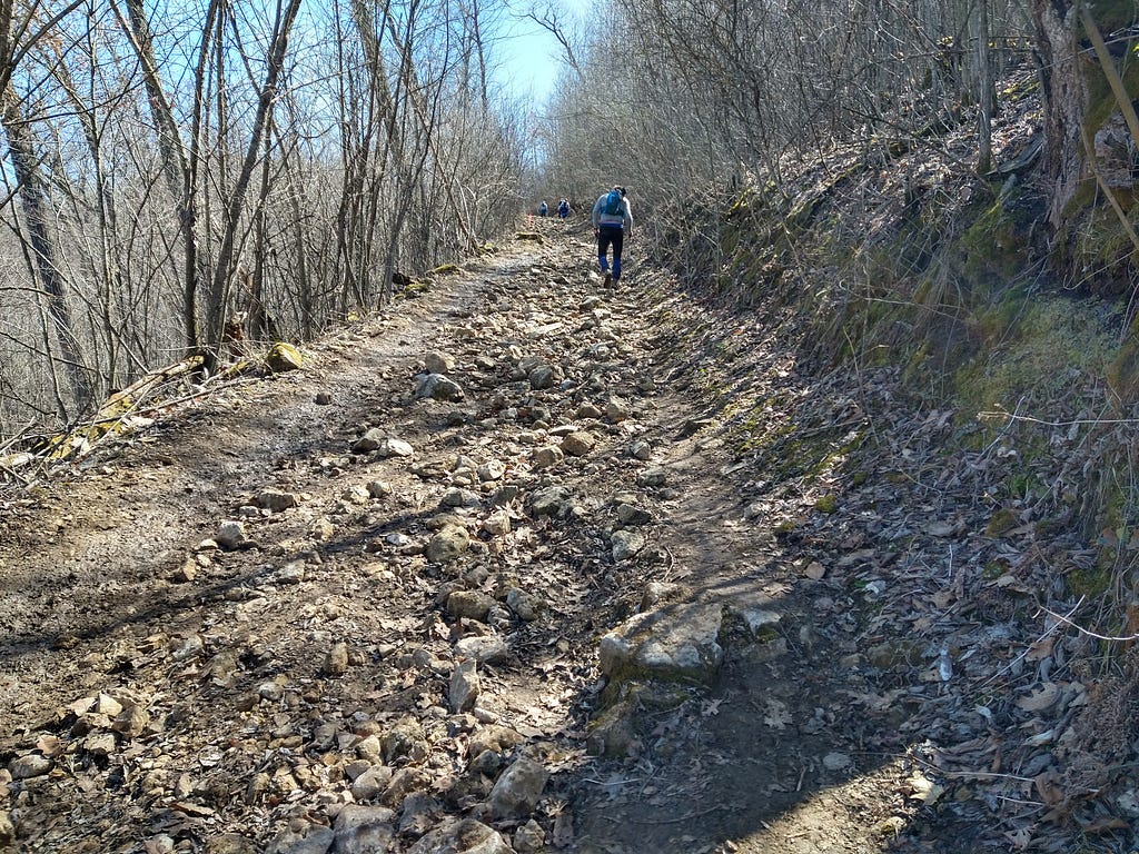 Very steep and rocky “Paddy’s Hill”