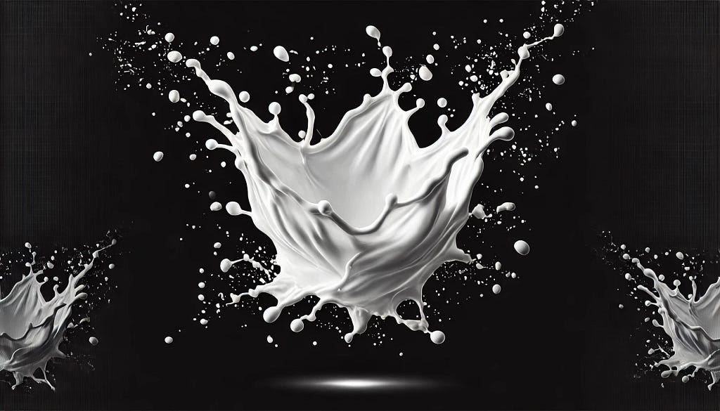 An image showing white milk