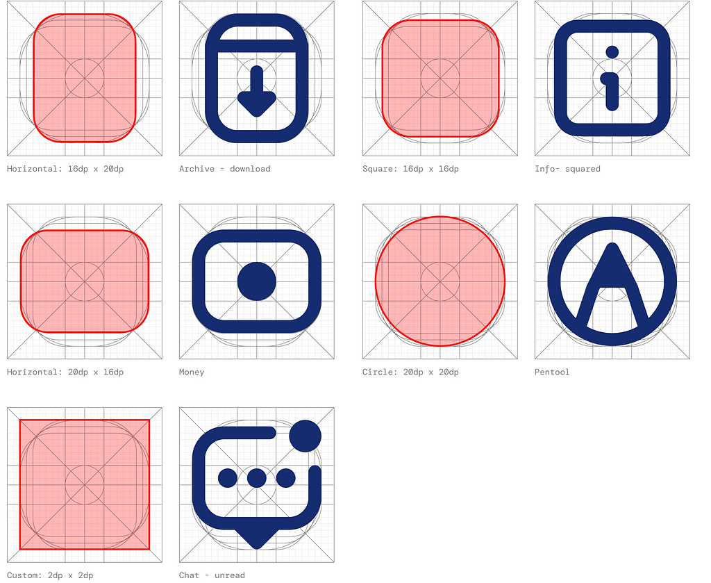 sexyicons — keyline exploartion with various shapes