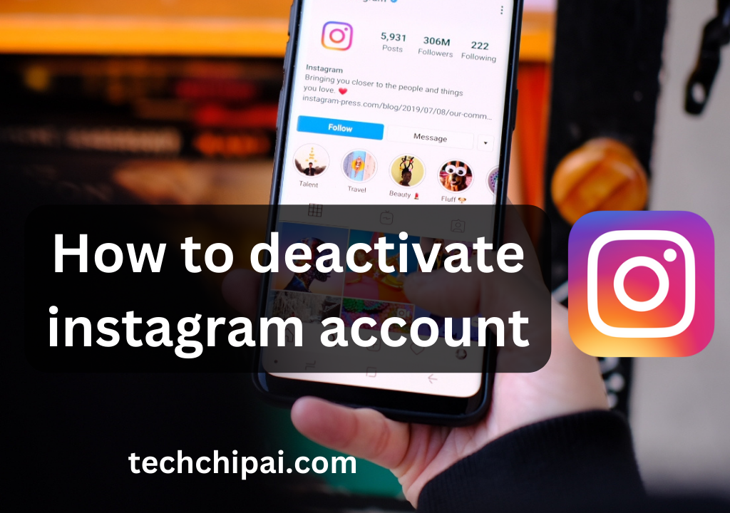How to deactivate instagram account temporarily in mobile