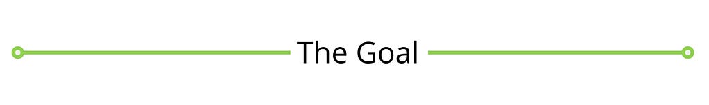 A separator image showing “The Goal”