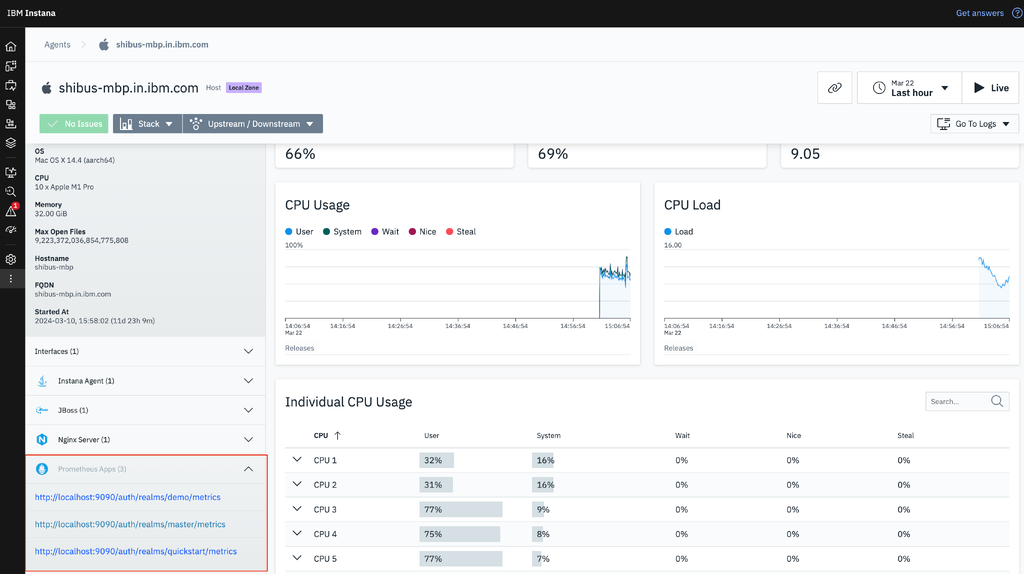 Instana Dashboard