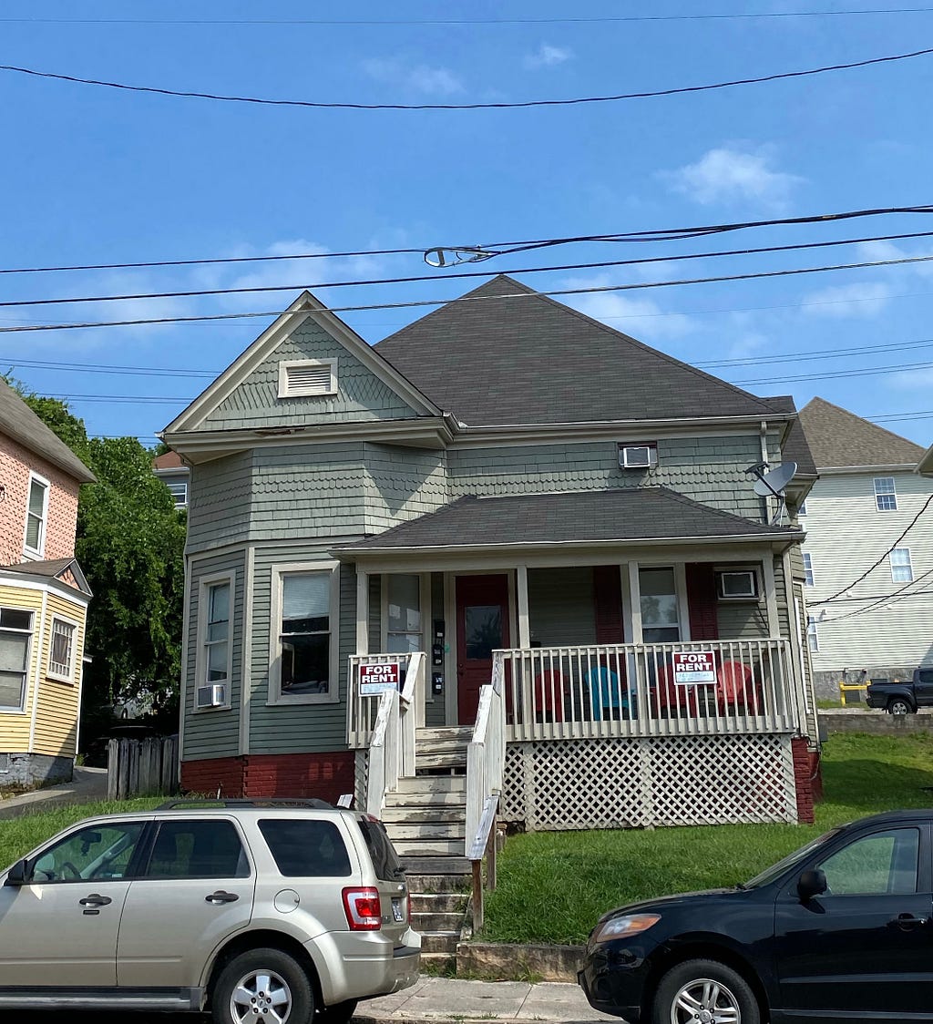 A house located on Clinch Avenue with ‘for rent’ signs outside even though it is rented out through 2024.