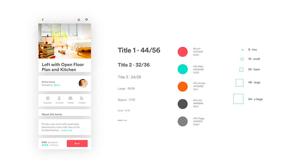 UI components from Airbnb’s Design Language System (DLS)