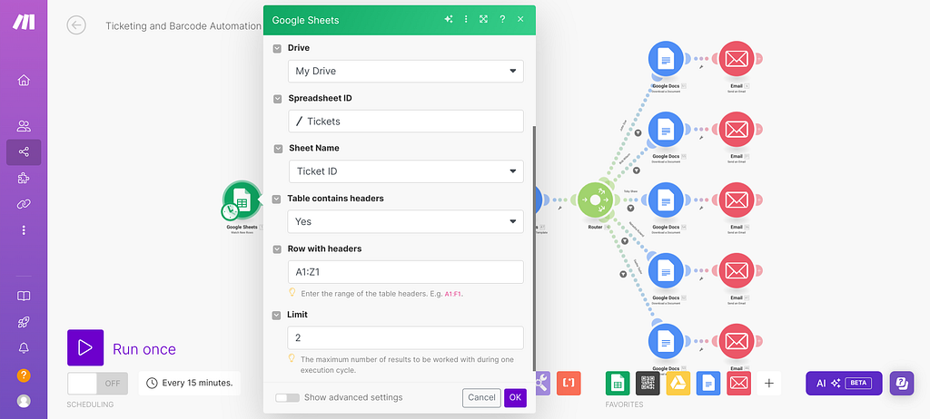 Google Sheets sign in