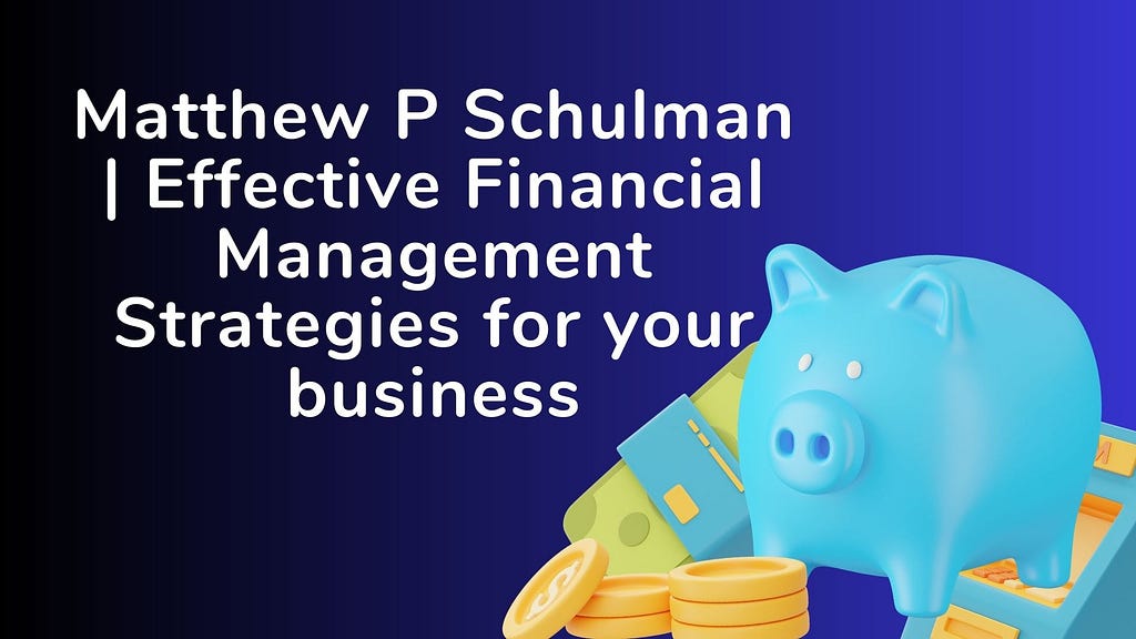 Matthew P Schulman | Effective Financial Management Strategies for your business