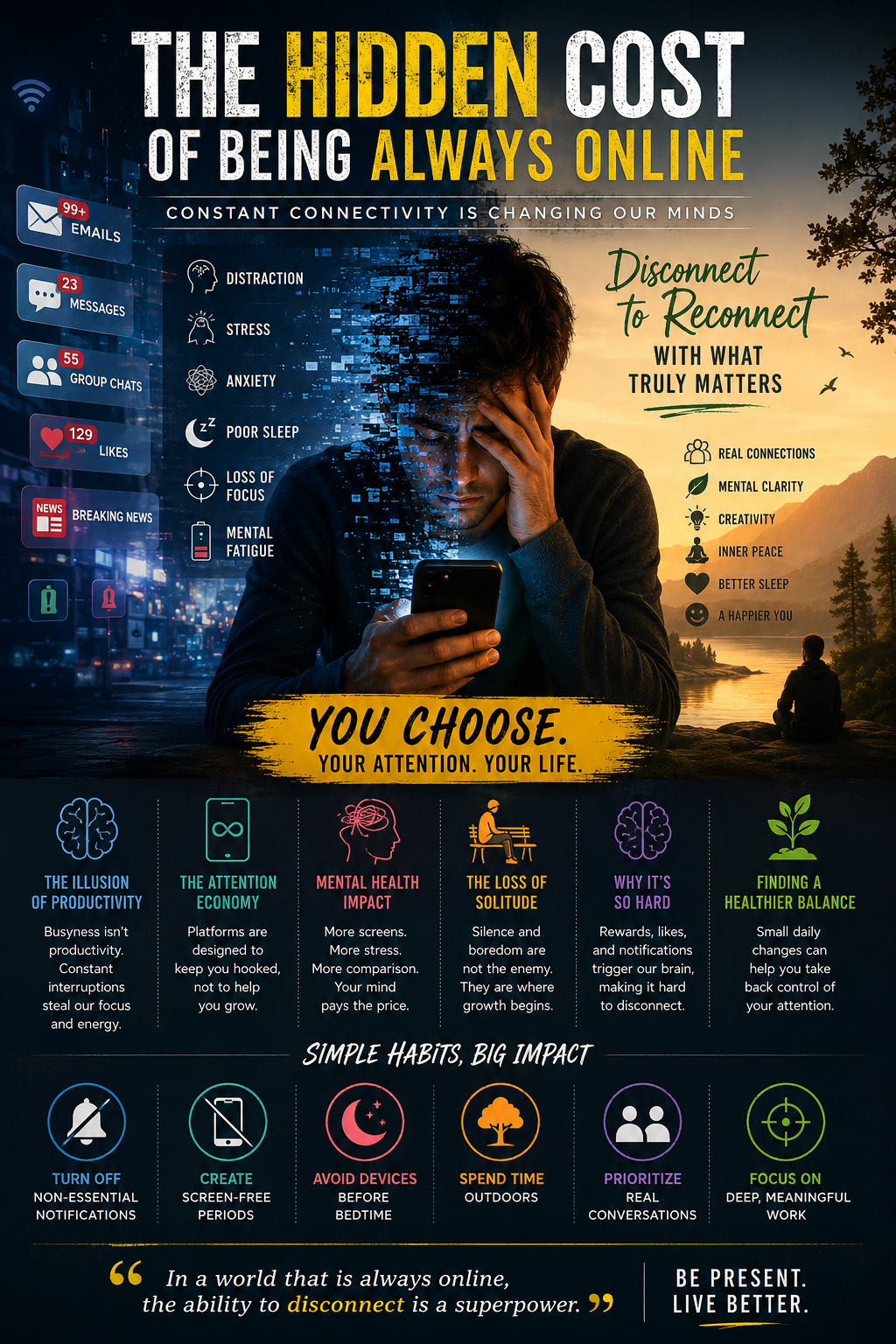 The Hidden Cost of Being Always Online: What Constant Connectivity Is Doing to Our Minds
